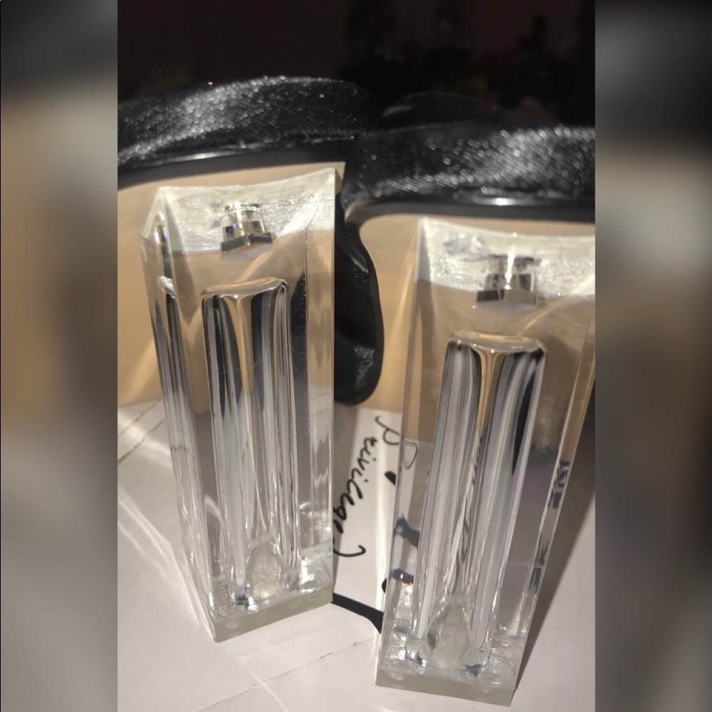 Cute lucite heel shoes